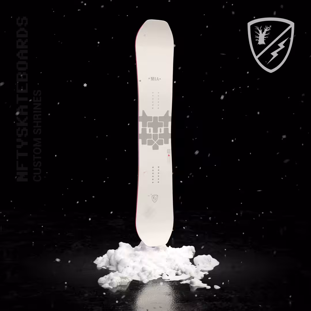 NFTYSK8 Custom Shrines - MIA Snowboards 20 Year Memorial - Gato Negro version 2 "Gato grigio"