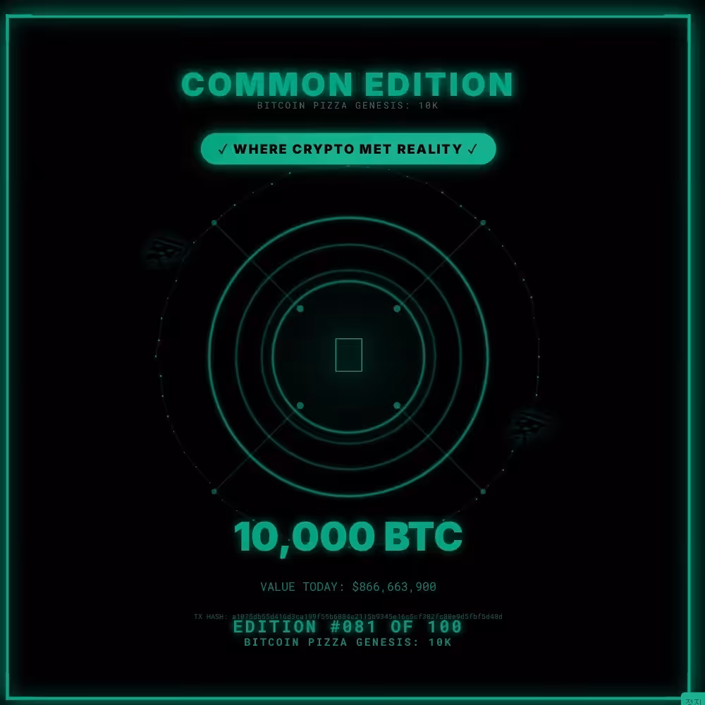  Bitcoin Pizza Genesis: 100 - COMMON #088