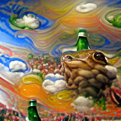Frog in Beer Clouds. 