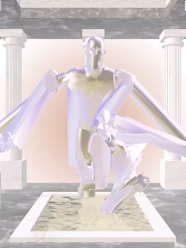 HeavenComputer: The Treading Water Shimmery Violet Garden Man #2524