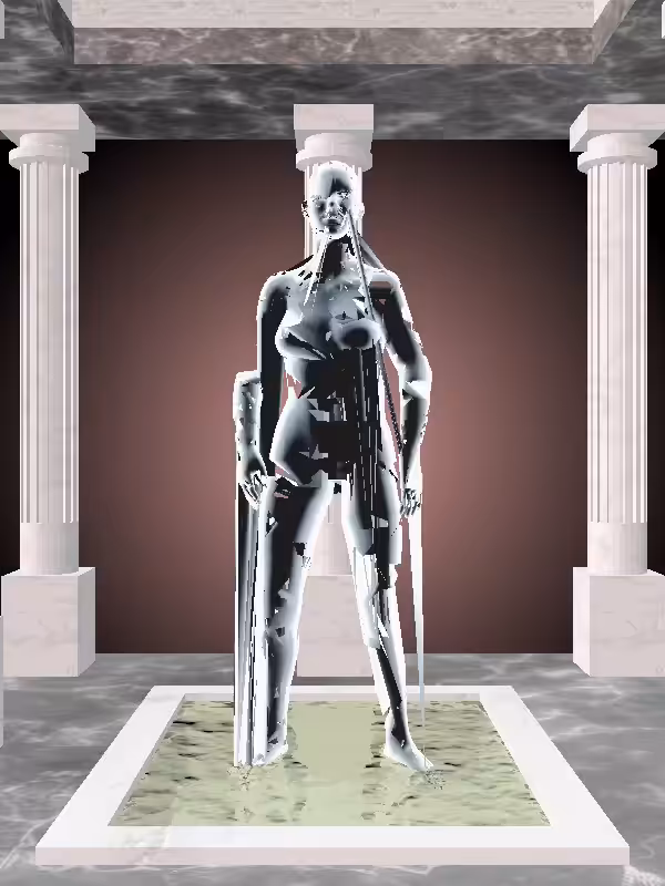 The Indifferent Luminescent Chrome Woman #2658