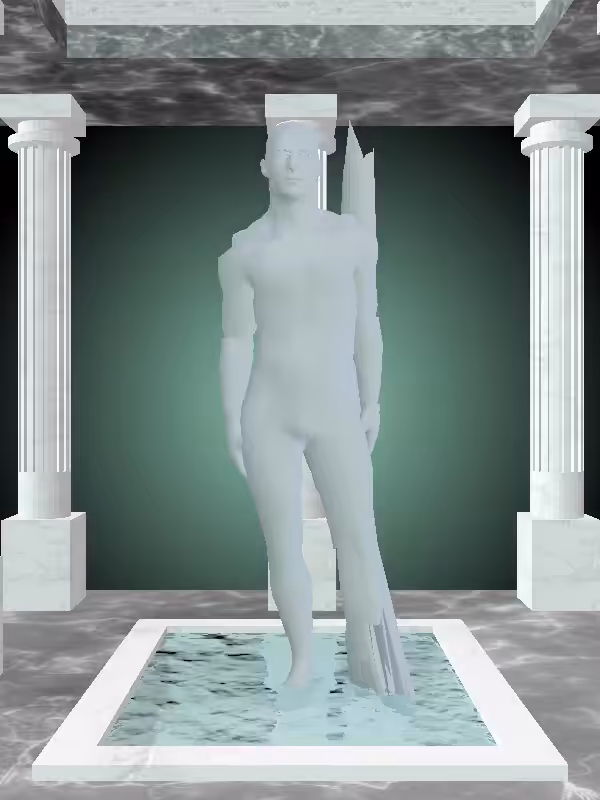 HeavenComputer: The Plotting Matte Pale Green Man #3594