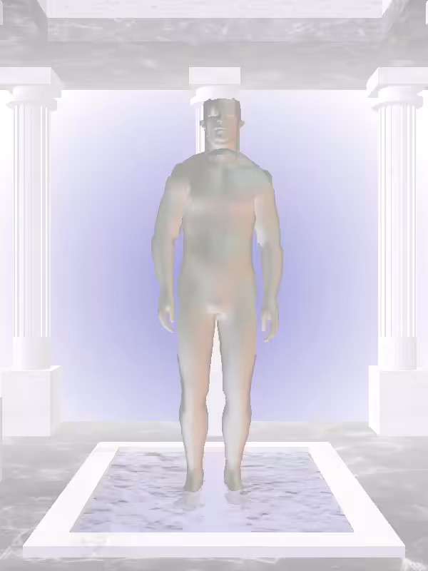 HeavenComputer: The Jumping Olive Sunset Man #3390
