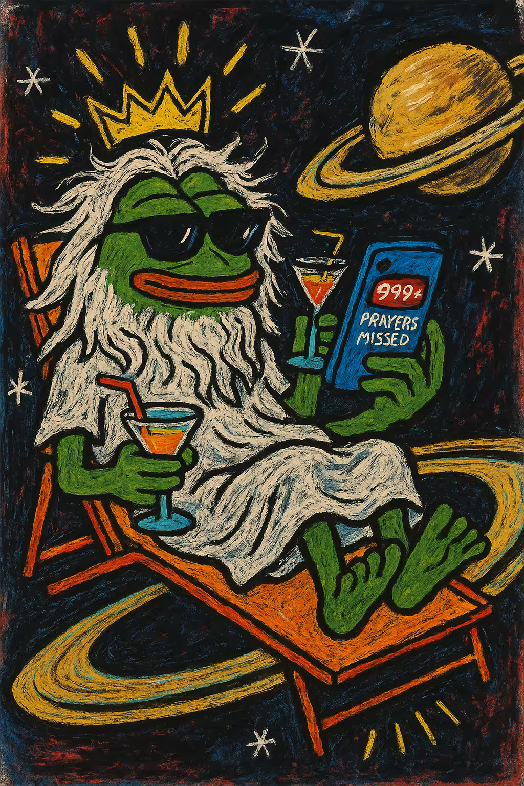 Pepe on Vacation at Saturn