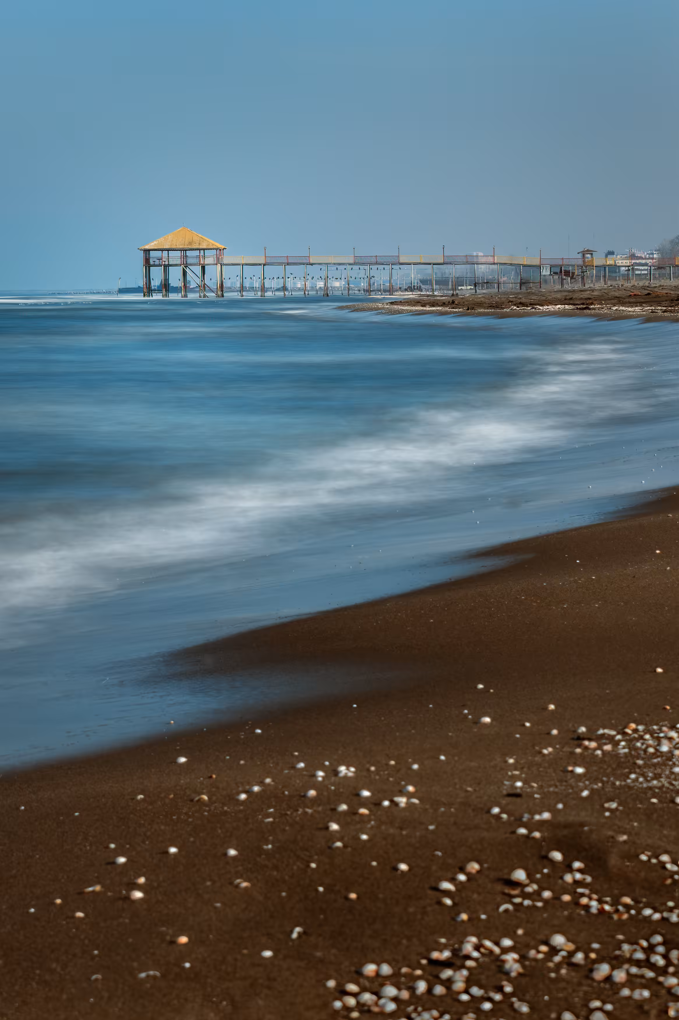 Moody beach with complimentary colors