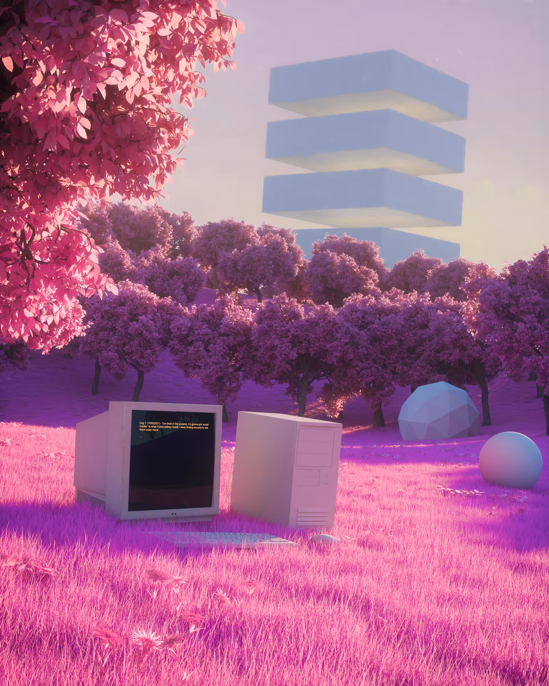 < tired of the screens >