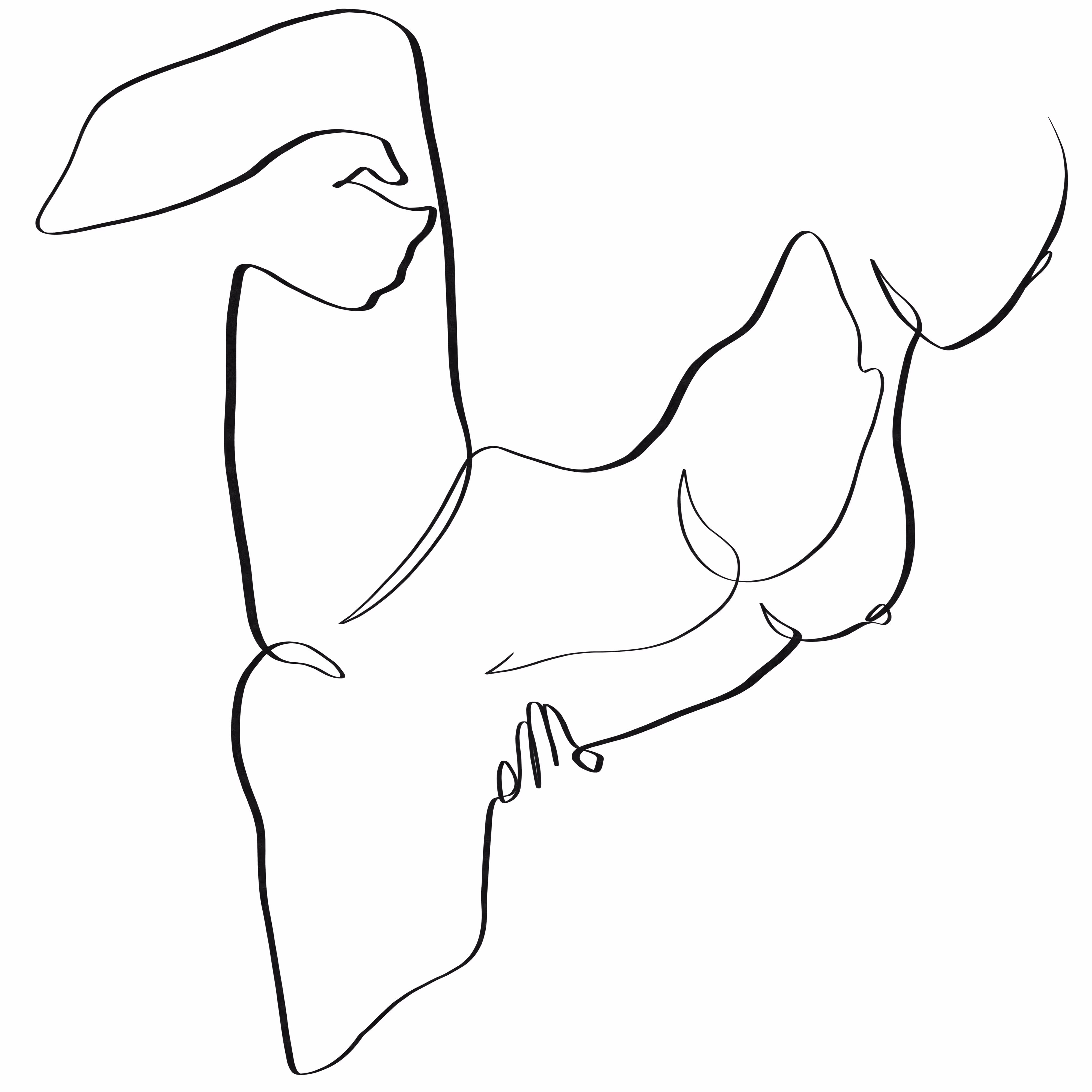 Ballerina sex position one line art #25