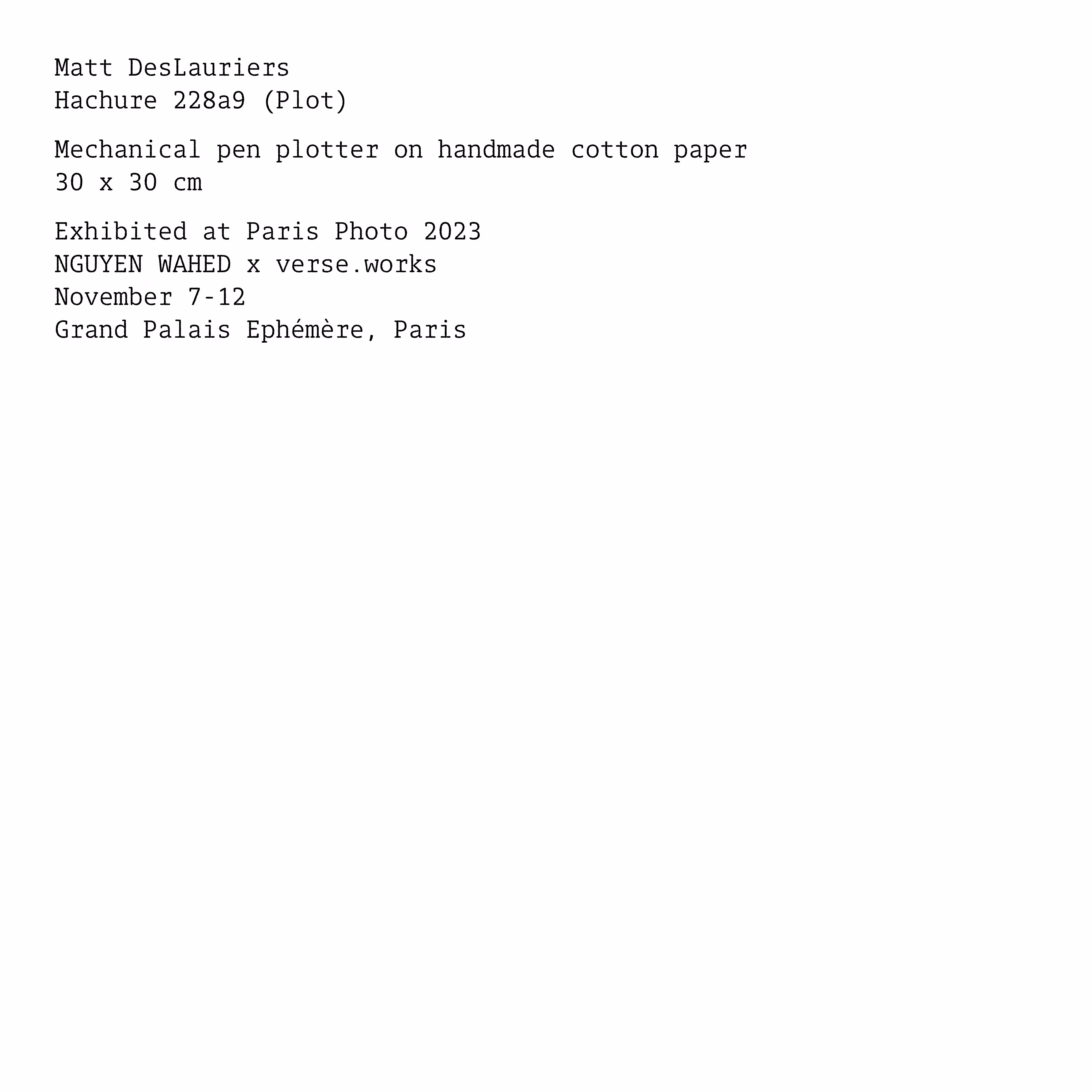 Hachure 228a9 (Plot) #1