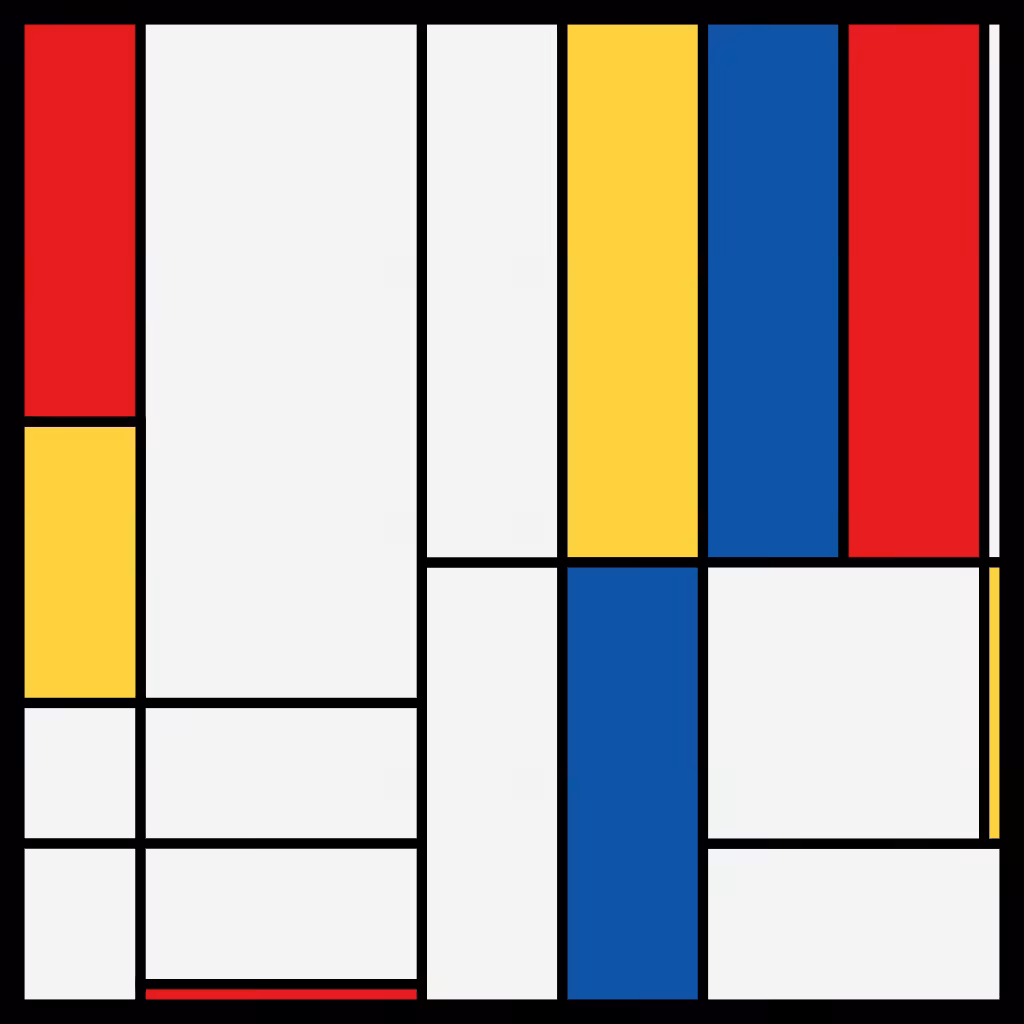 Composition B in Red, Blue, and Yellow