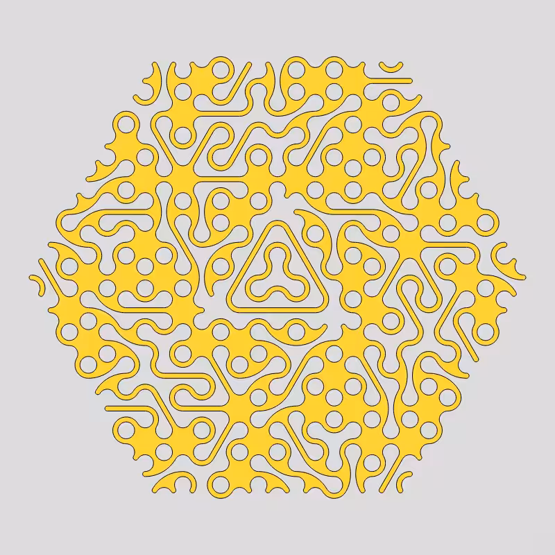 Truchet Threefold Symmetry #58