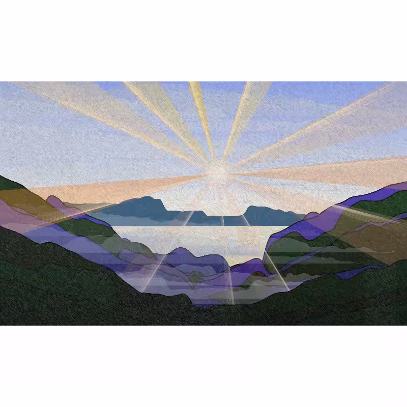 Sunrise over a Mountain Lake #60