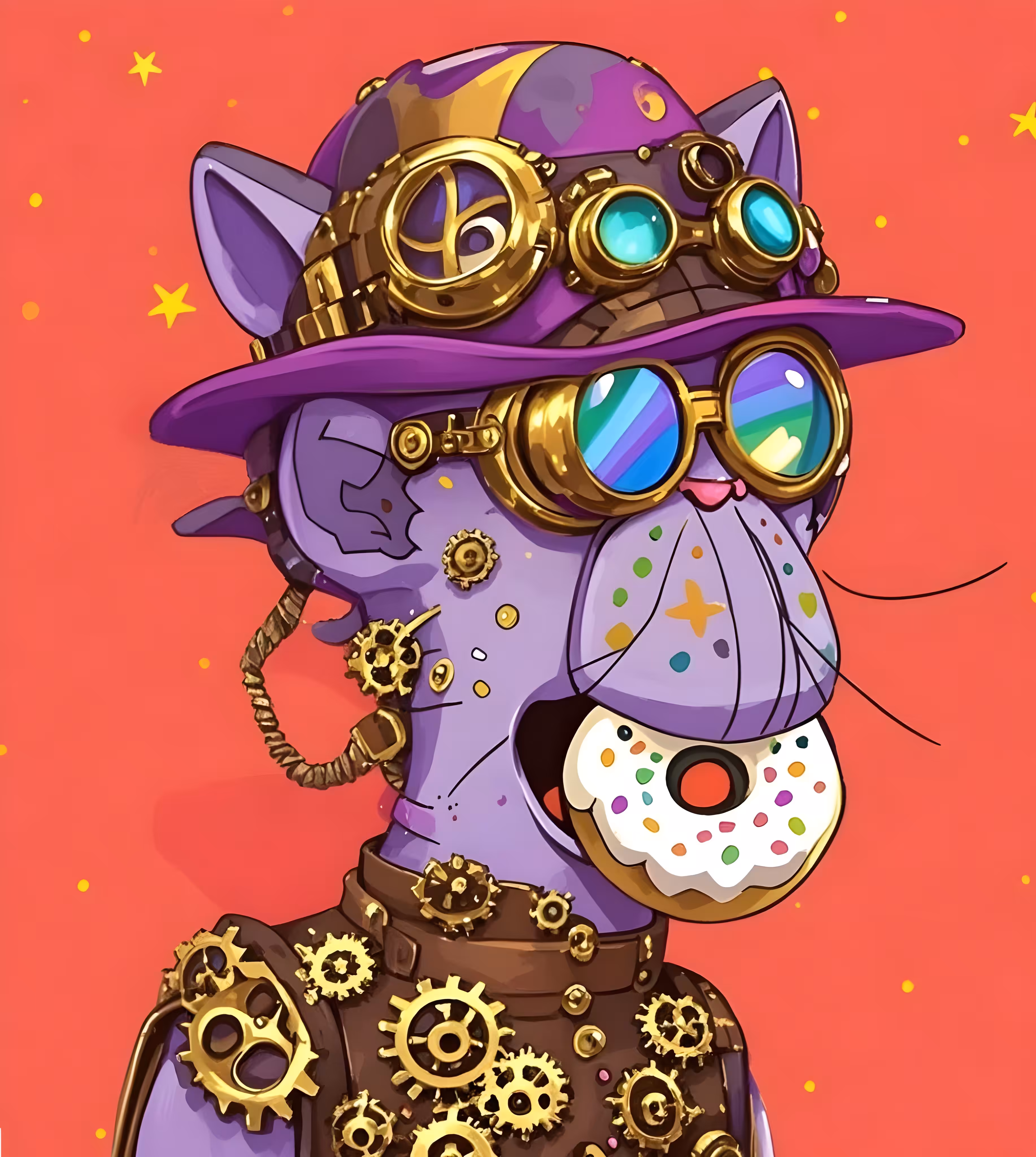 Donut eater steampunk