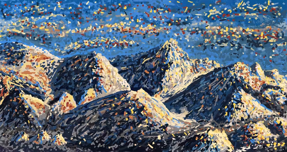 Confetti mountains