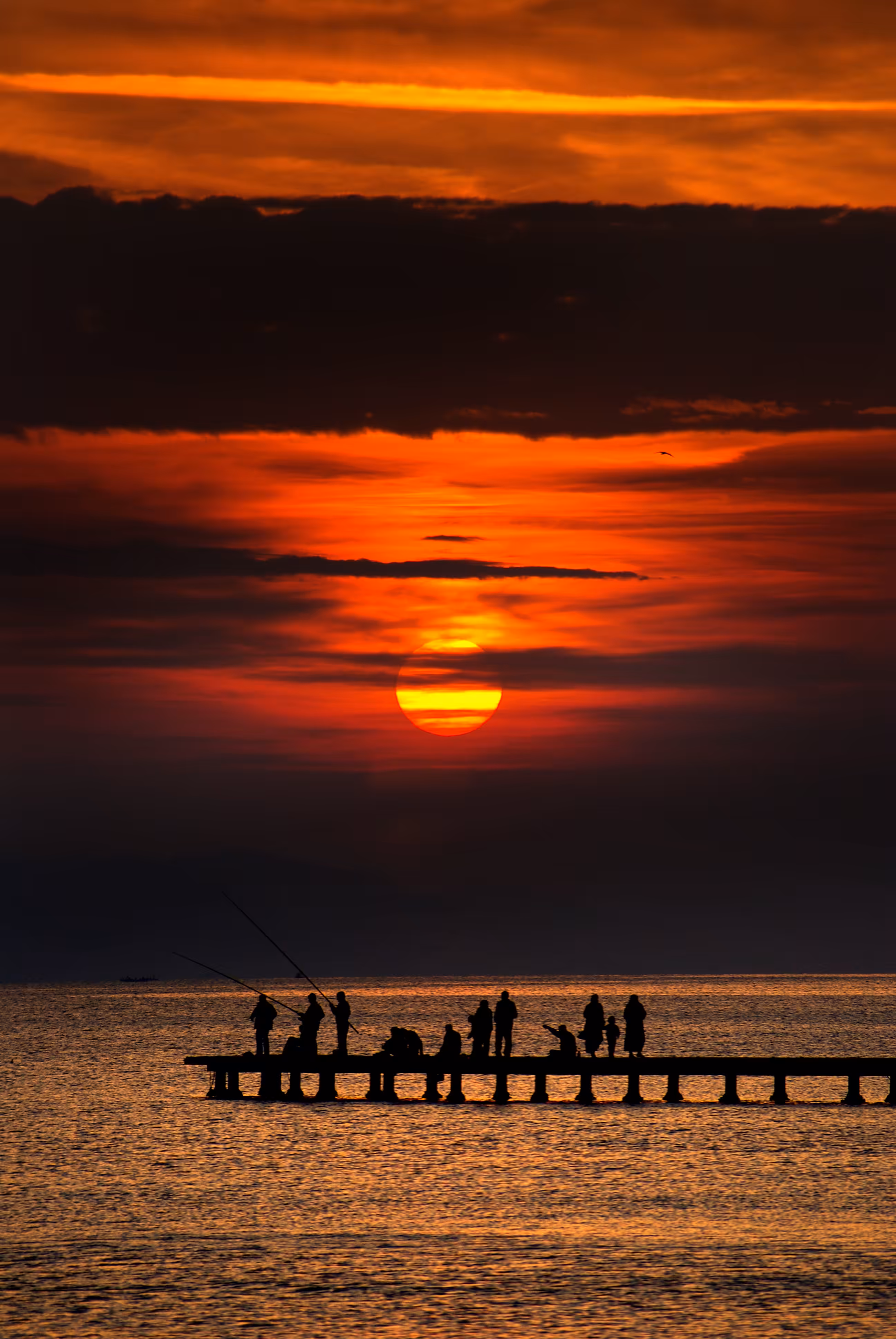 Sunset Against The Sea