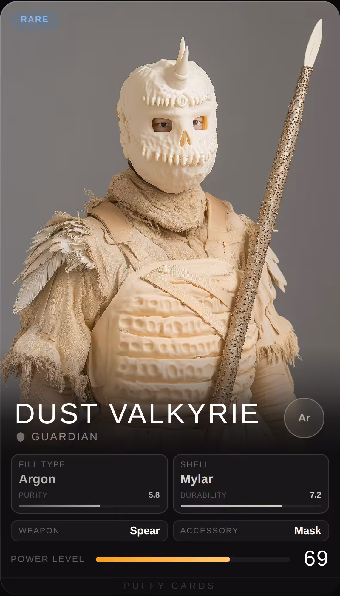Puffy Cards: Dust Valkyrie