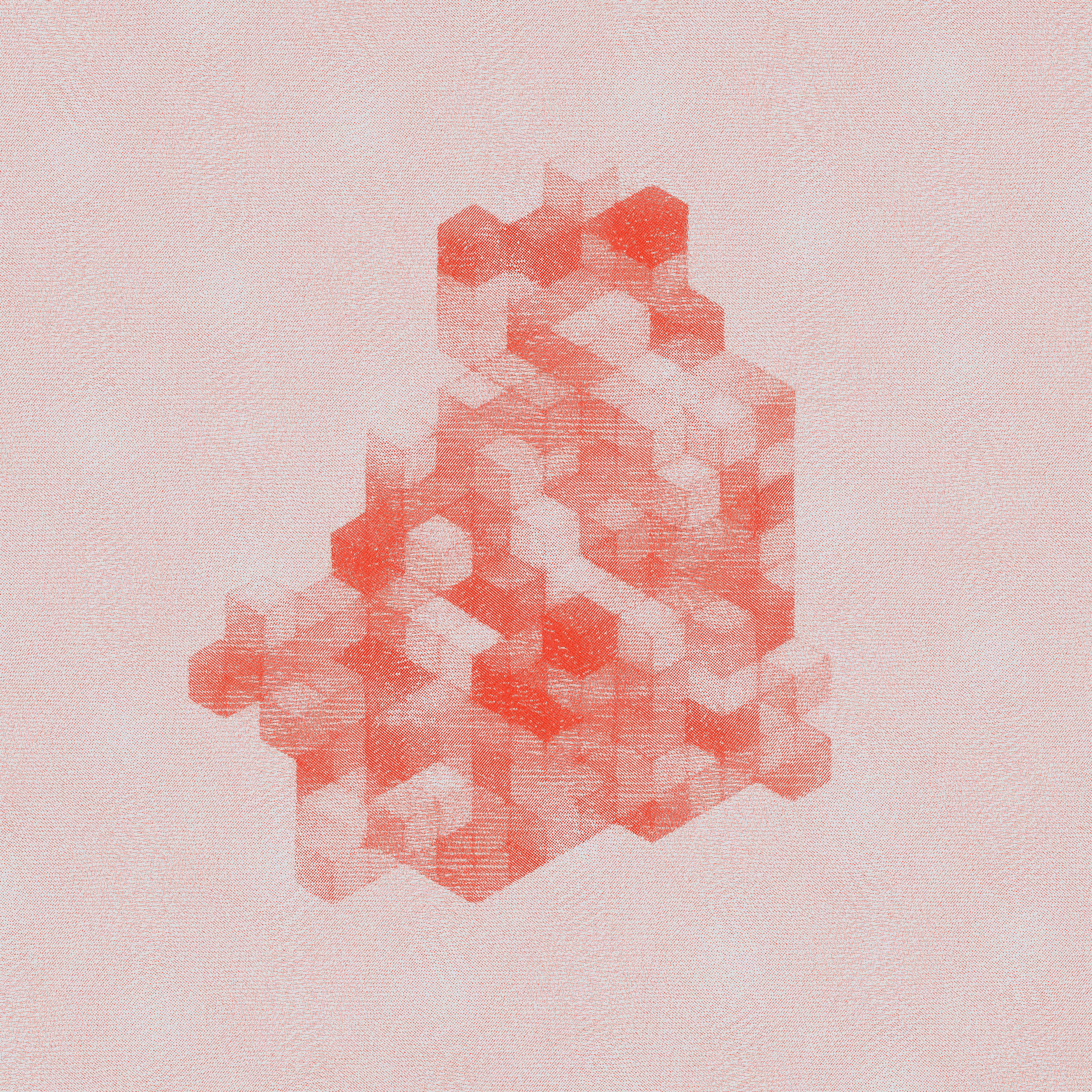 Red Riso Isometric Wooden Cubes