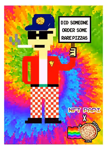 NFT PAPI X RARE PIZZAS SUPER LIMITED EDITION STICKER