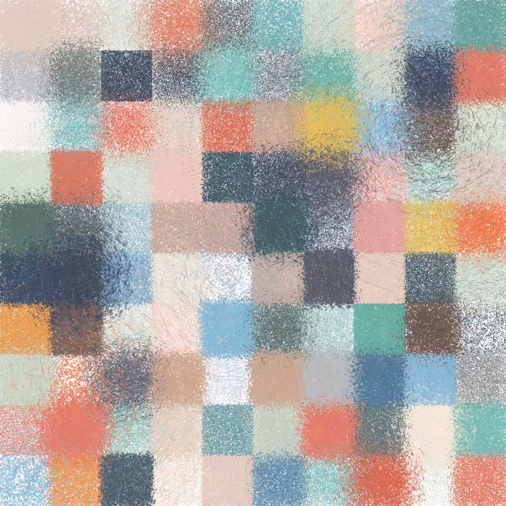 Patchwork Quilt with Circular Accents