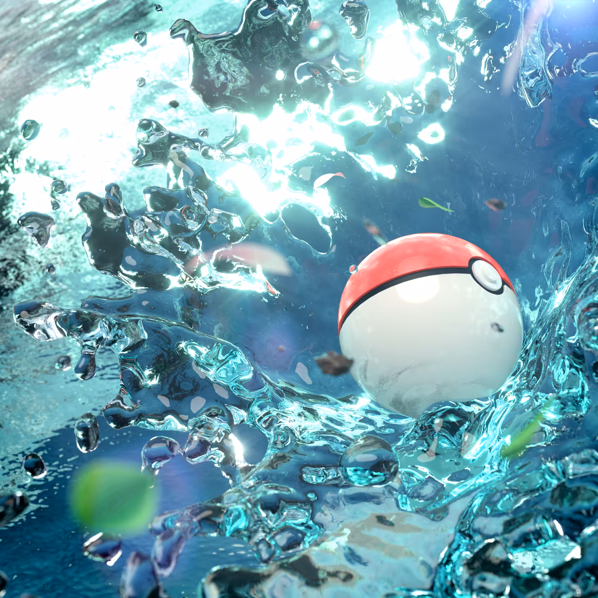 Pokeball Thrown in Water