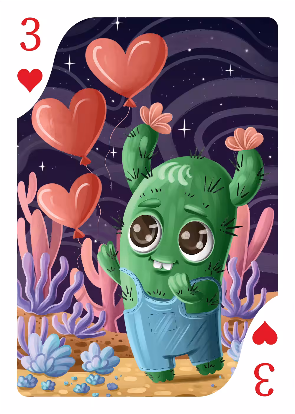 3 of Hearts ♥ Spiky