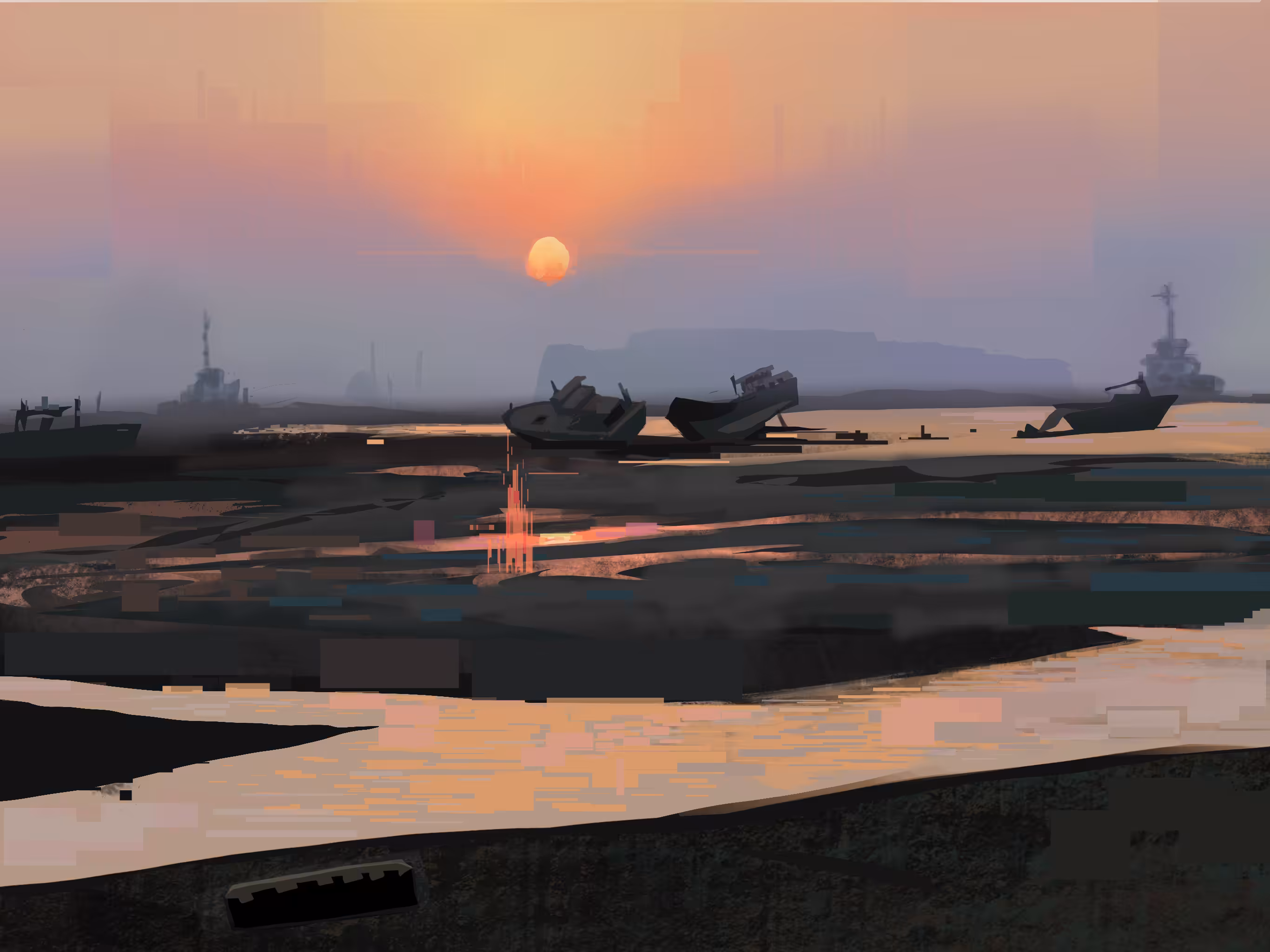 Burning sea 