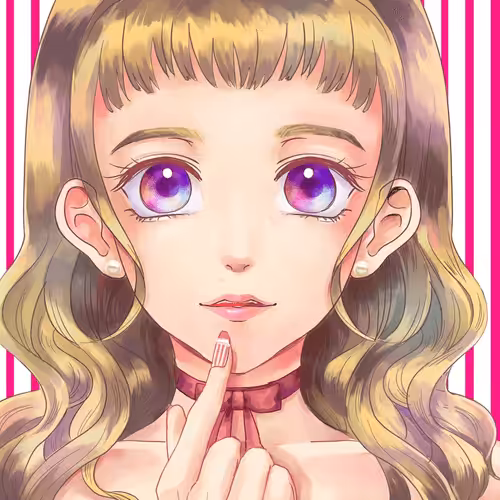 Girl with her Lovely items: Kiss me?