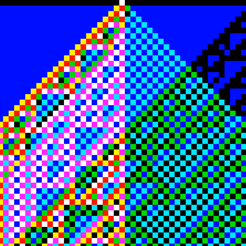 RGB Elementary Cellular Automaton #242