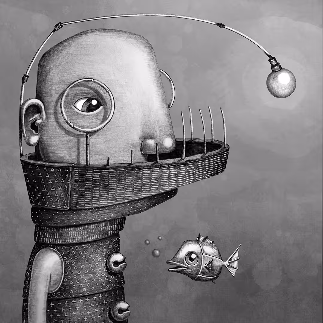 ABYSSAL FISH grayscale