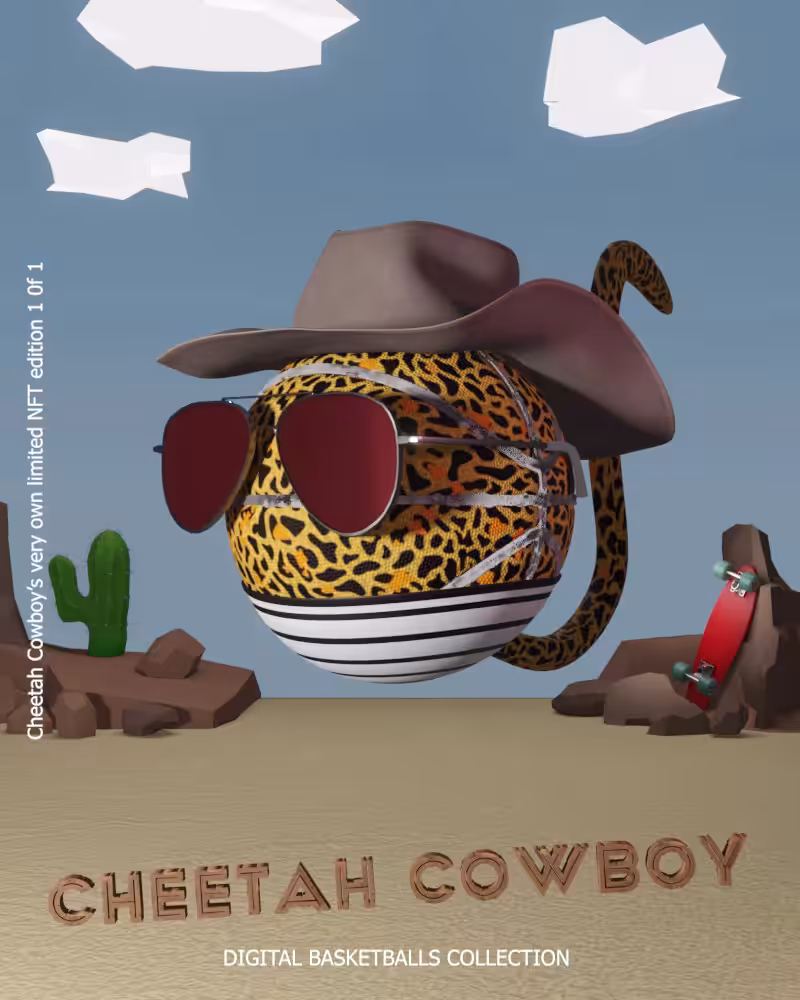 Digital Basketballs - NFT #16 "CHEETAH COWBOY"