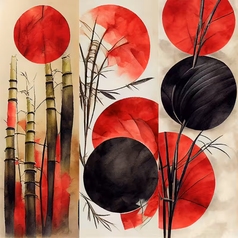 AI Bamboo and Sun #7