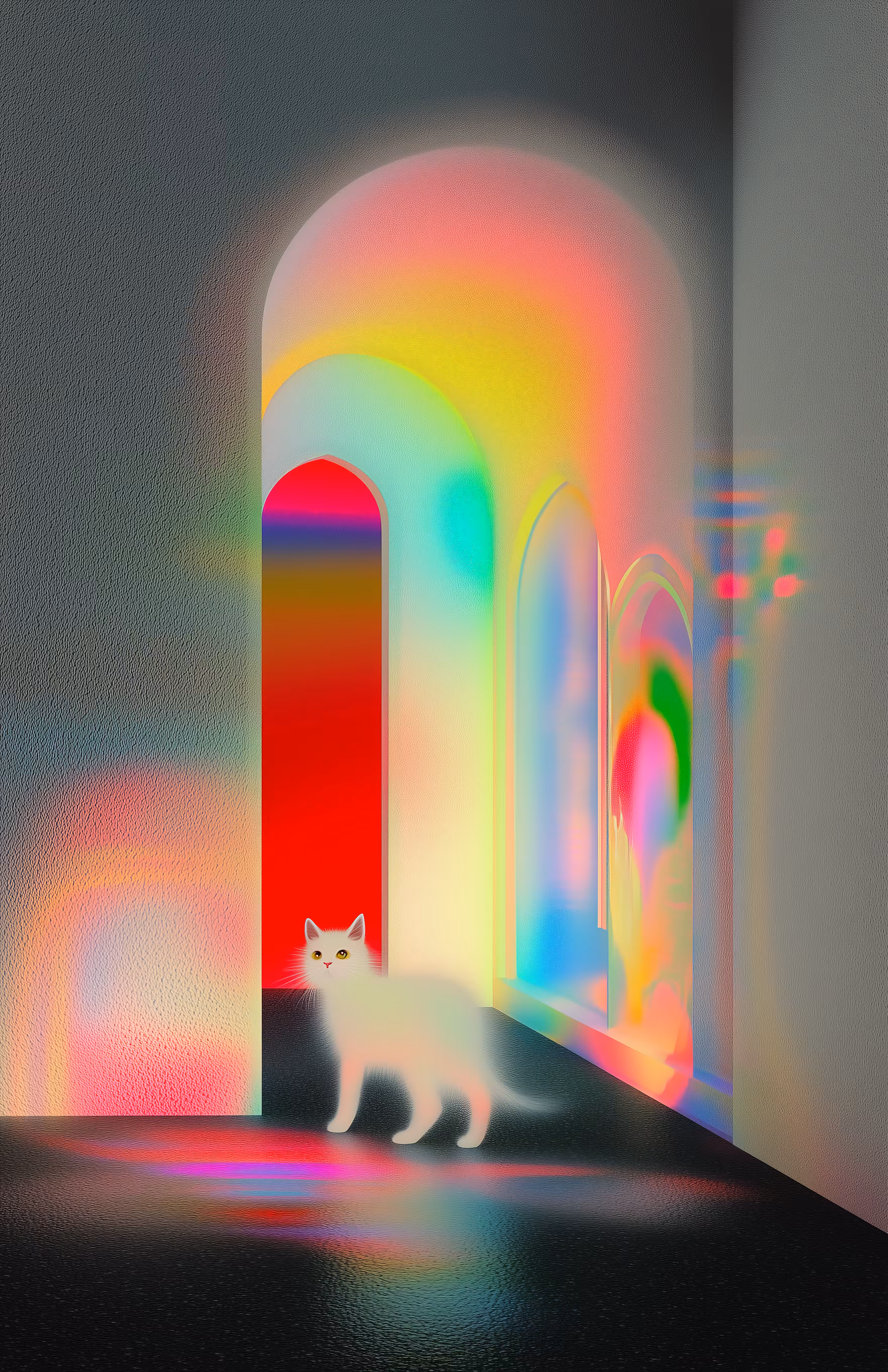 The Ghostly White Cat