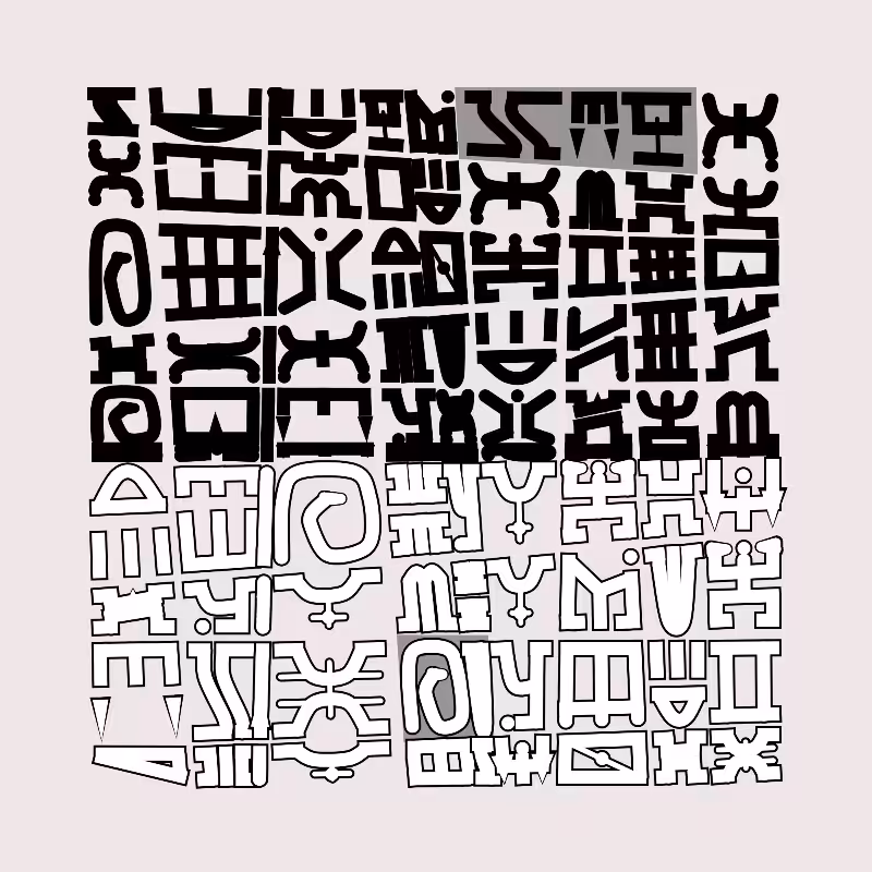 "Alphabetic ancestral signs" - (Matrix v3) #24