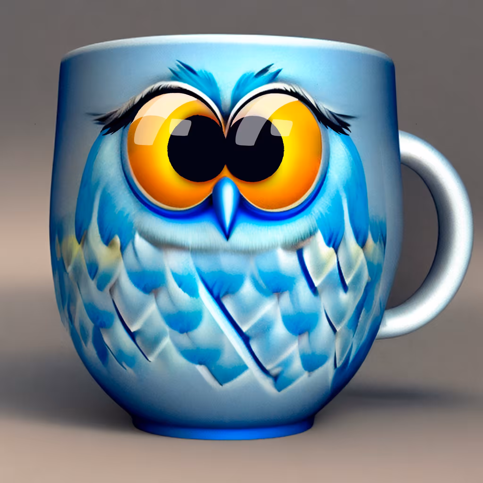 Sky blue Owl cup