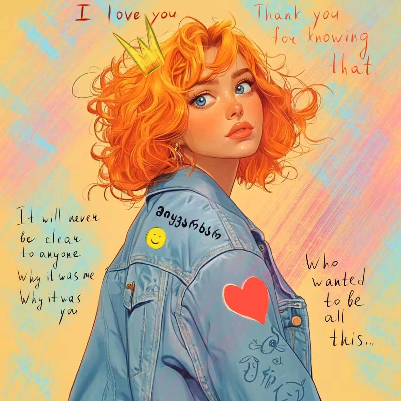I LOVE YOU. THANK YOU FOR KNOWING THAT.