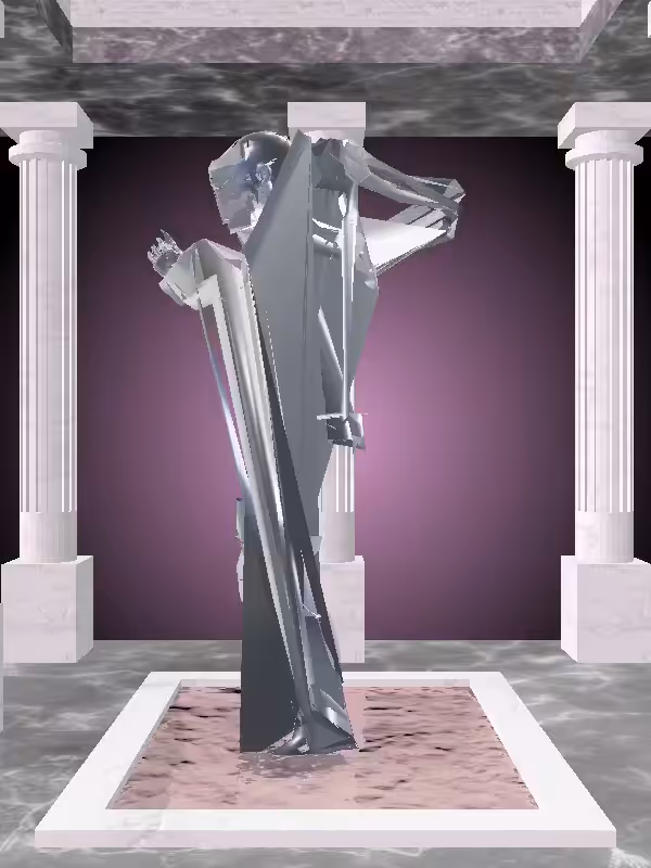 HeavenComputer: The Robotic Navy Shimmer Man #5368
