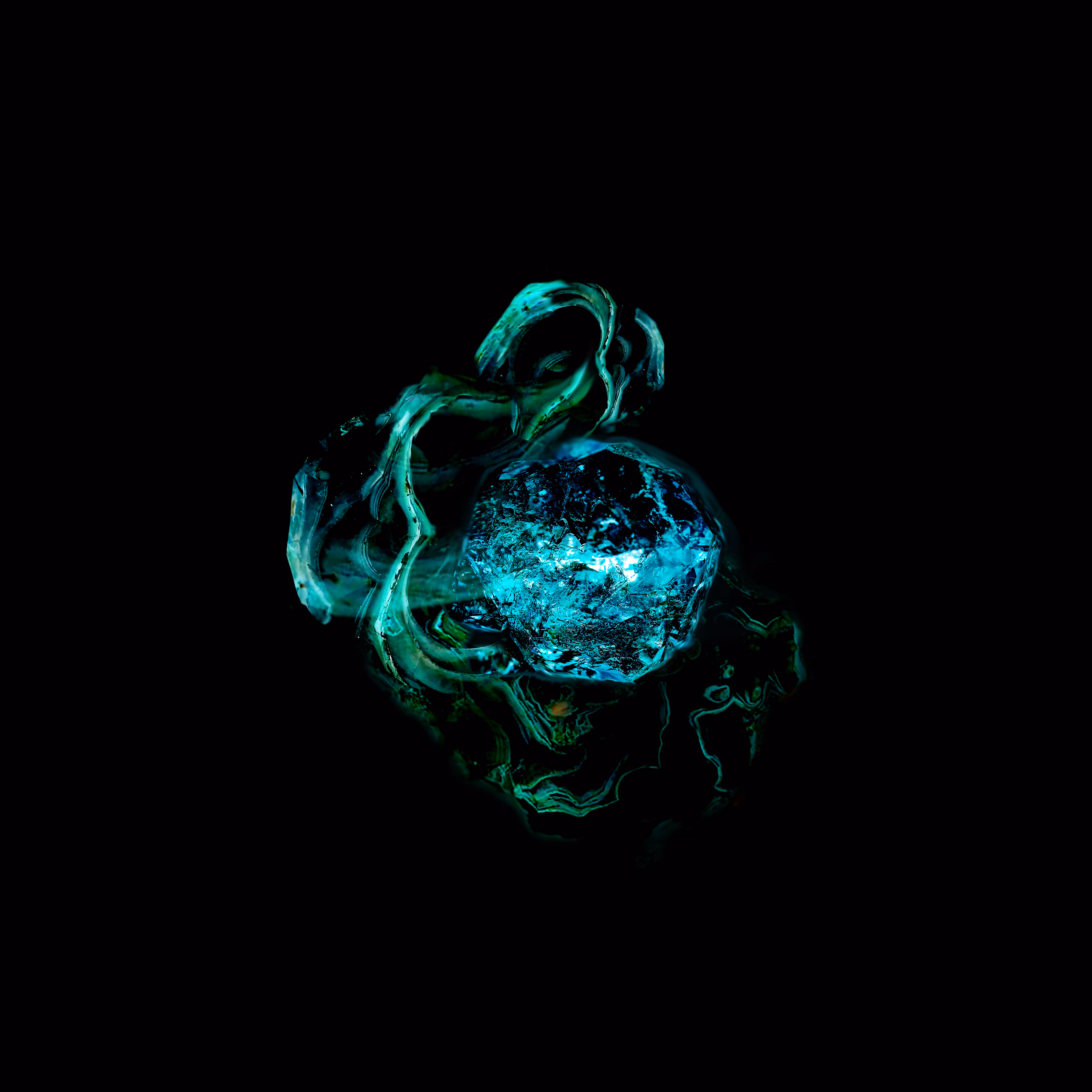 Russian Slovakian Mixed Mineral (Fluorite & Pseudomalachite)