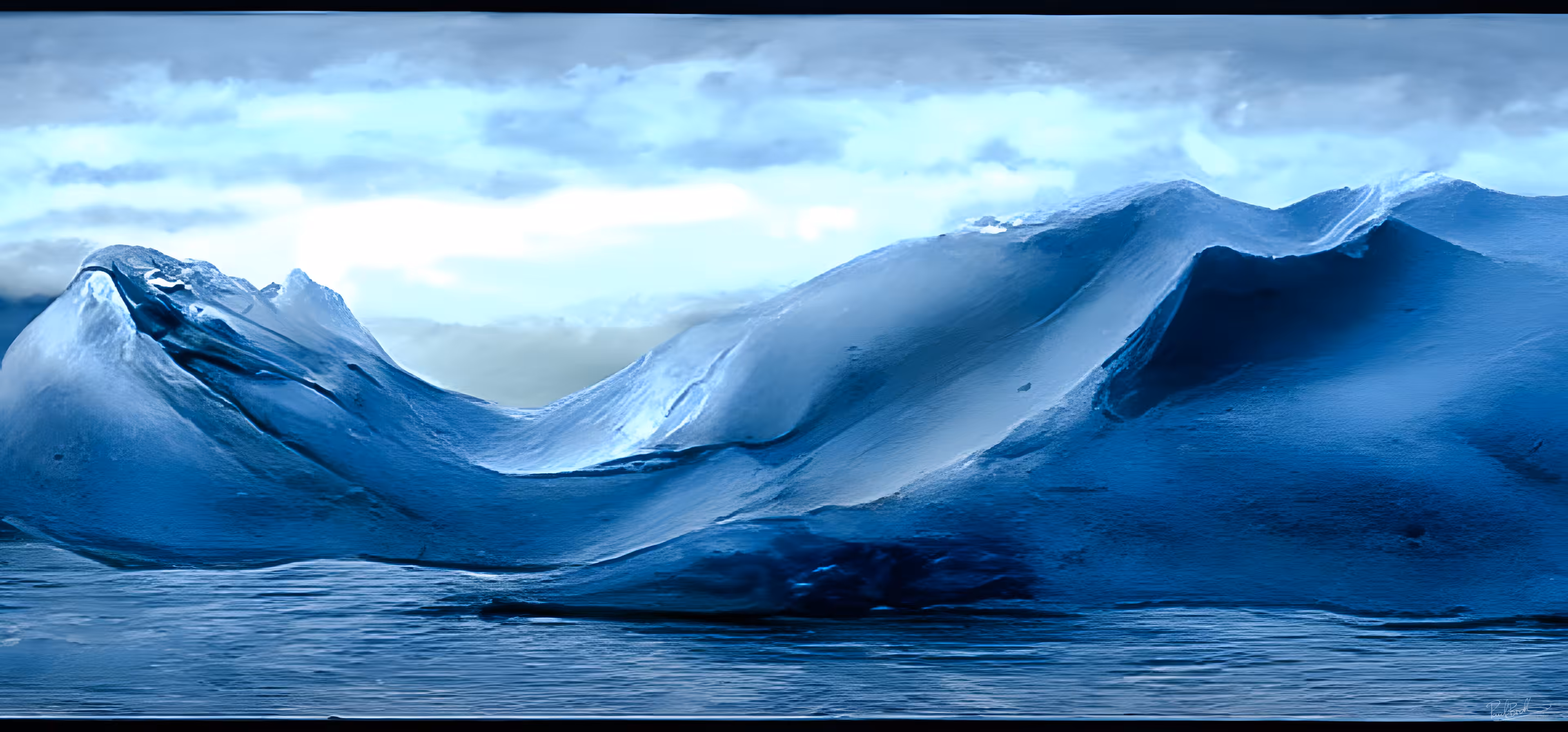 Icebergs At dawn