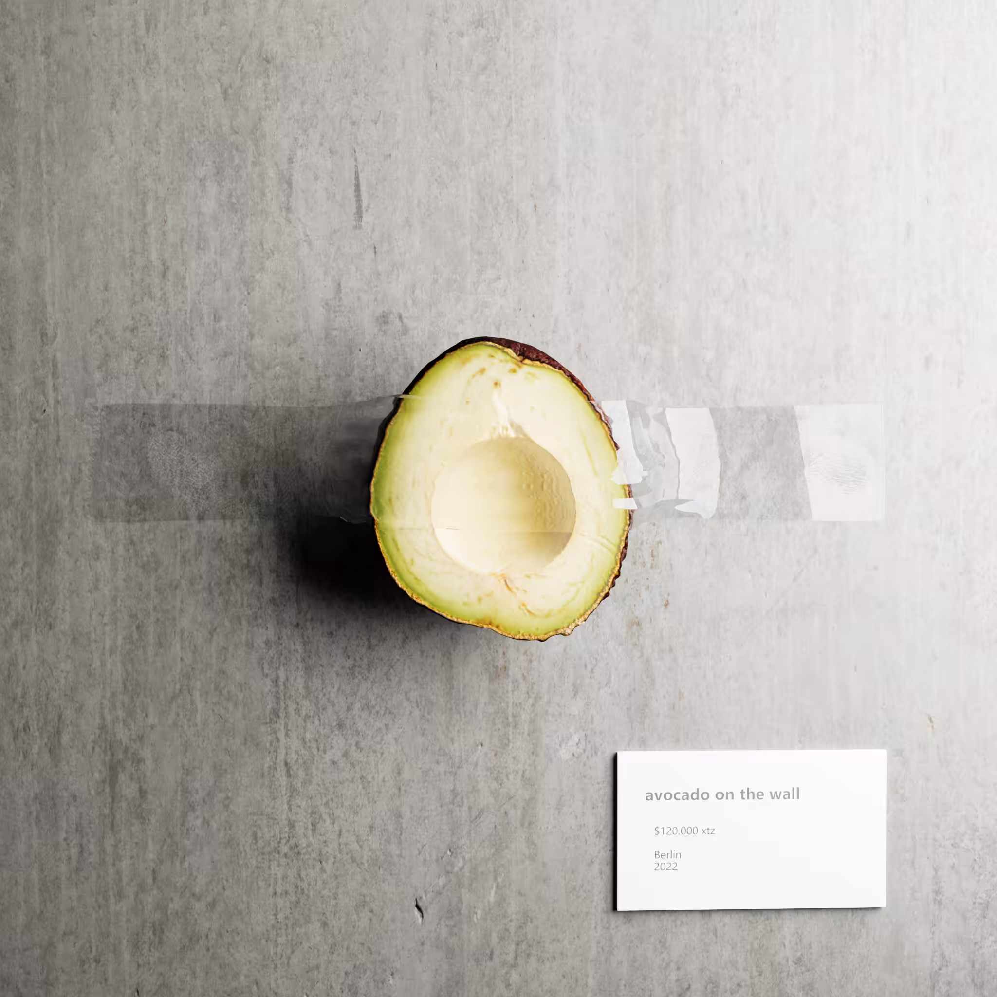 avocado on the wall