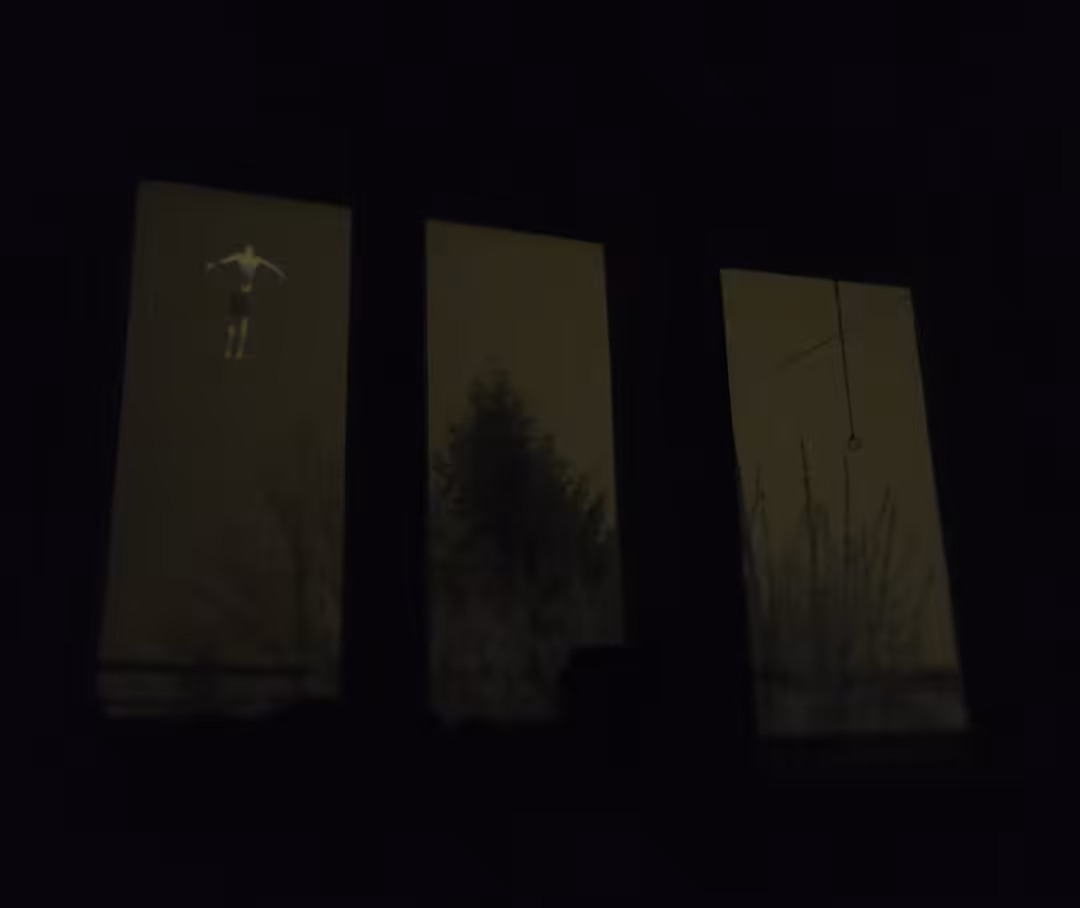 Triptych of the Falling Man at 1:37