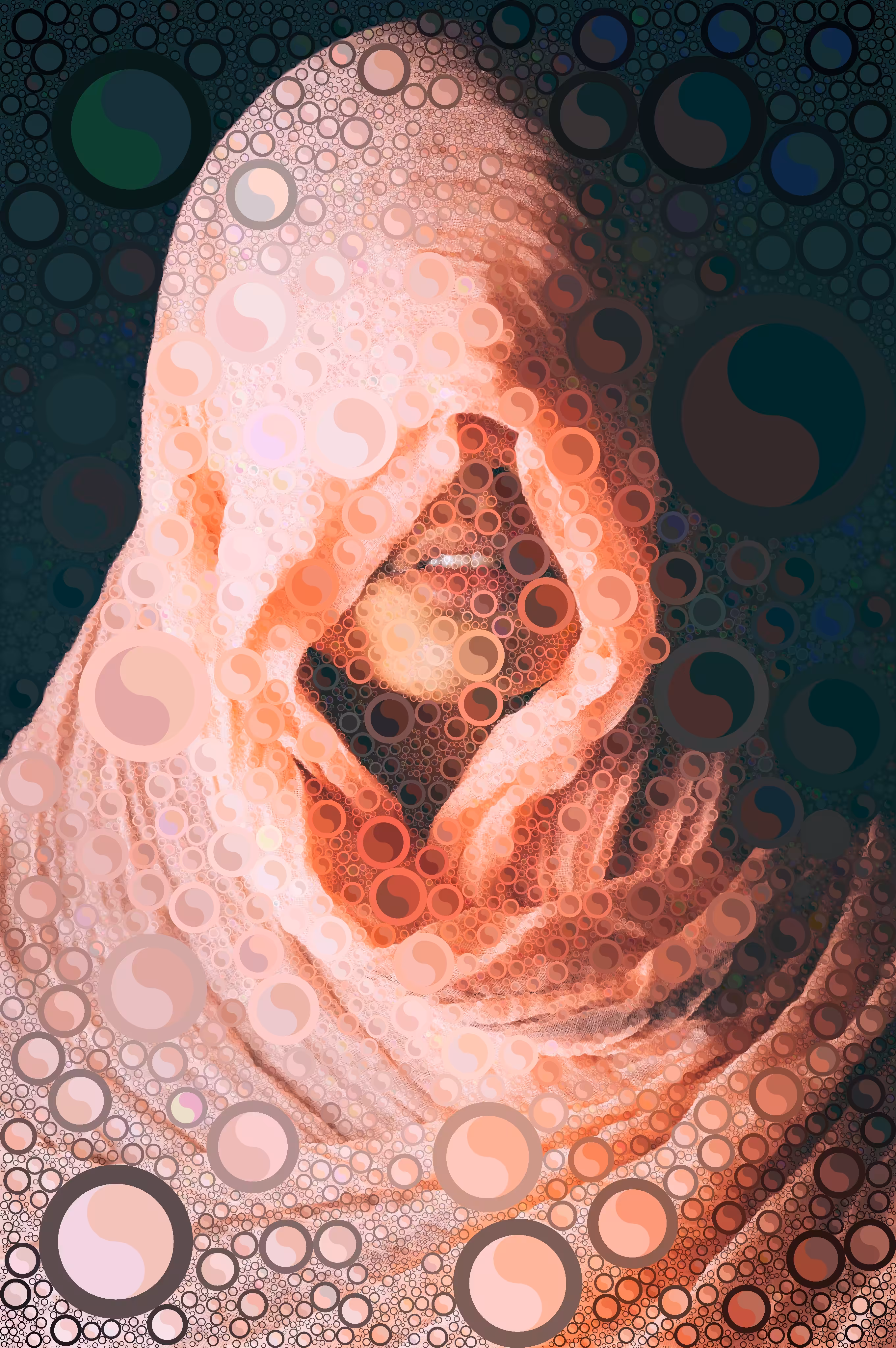 veil and lips