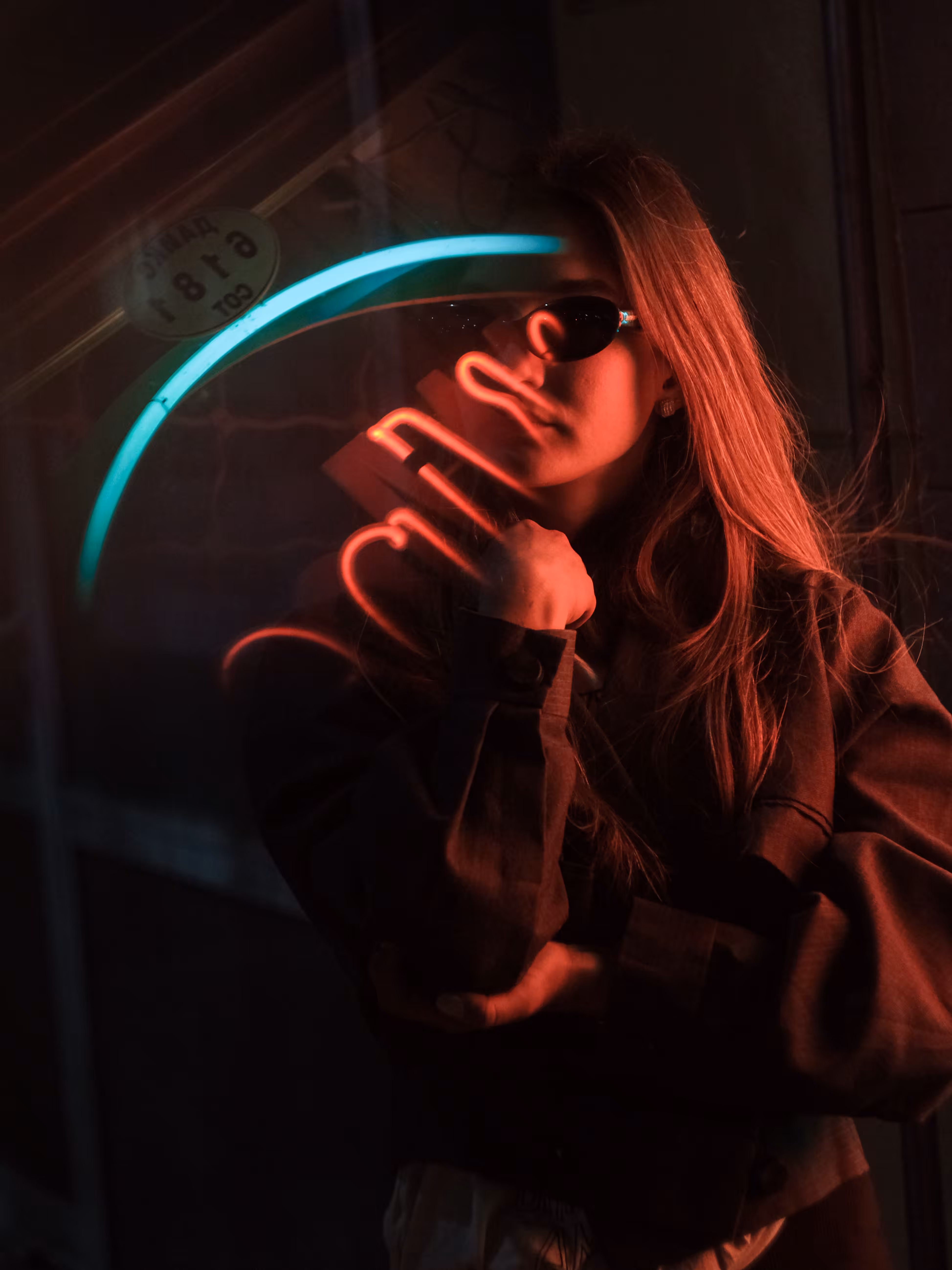 Broken Face Neon Glare