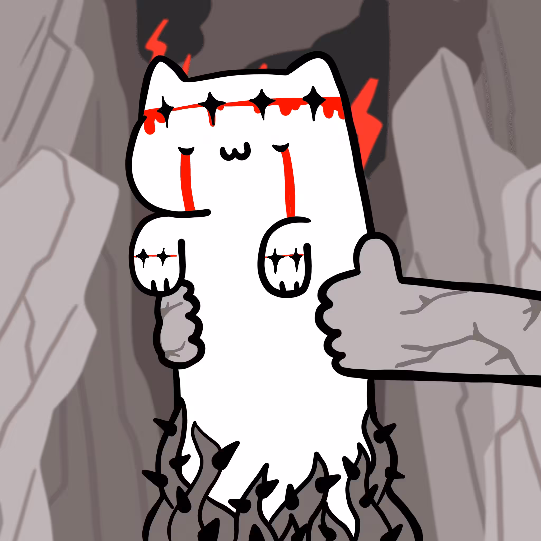 Long long thorn demon cat #089 