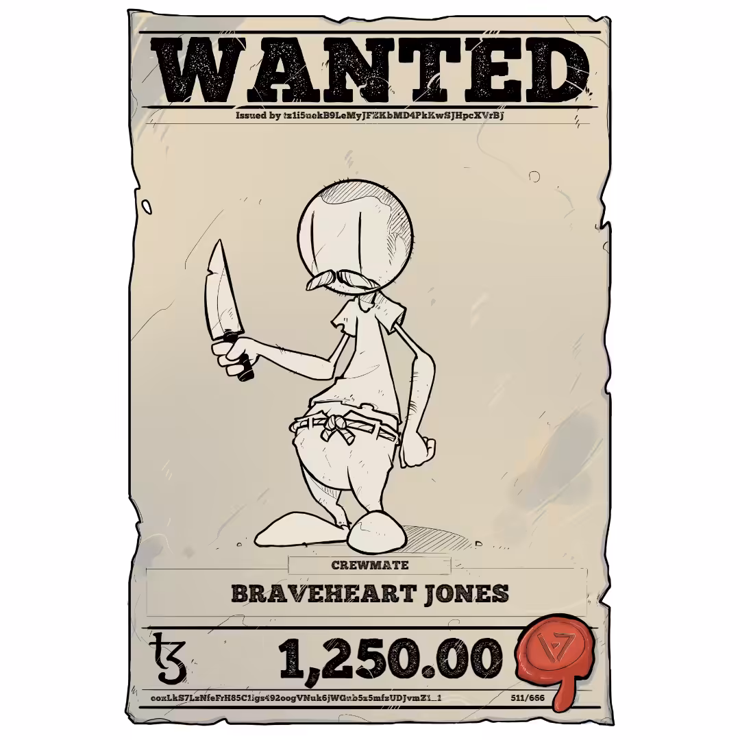BRAVEHEART JONES | TEZOS PIRATE 511/666