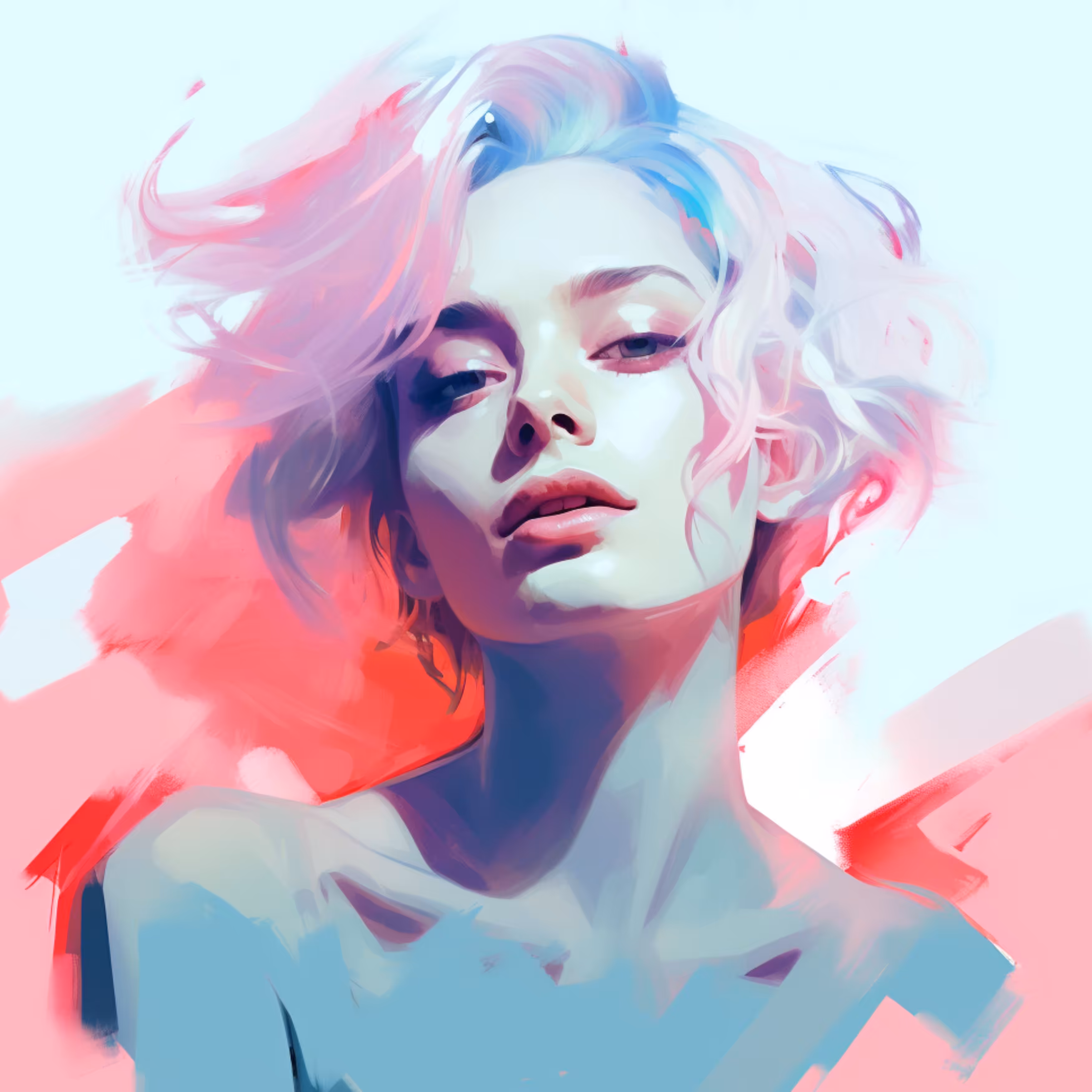 White and flamingo