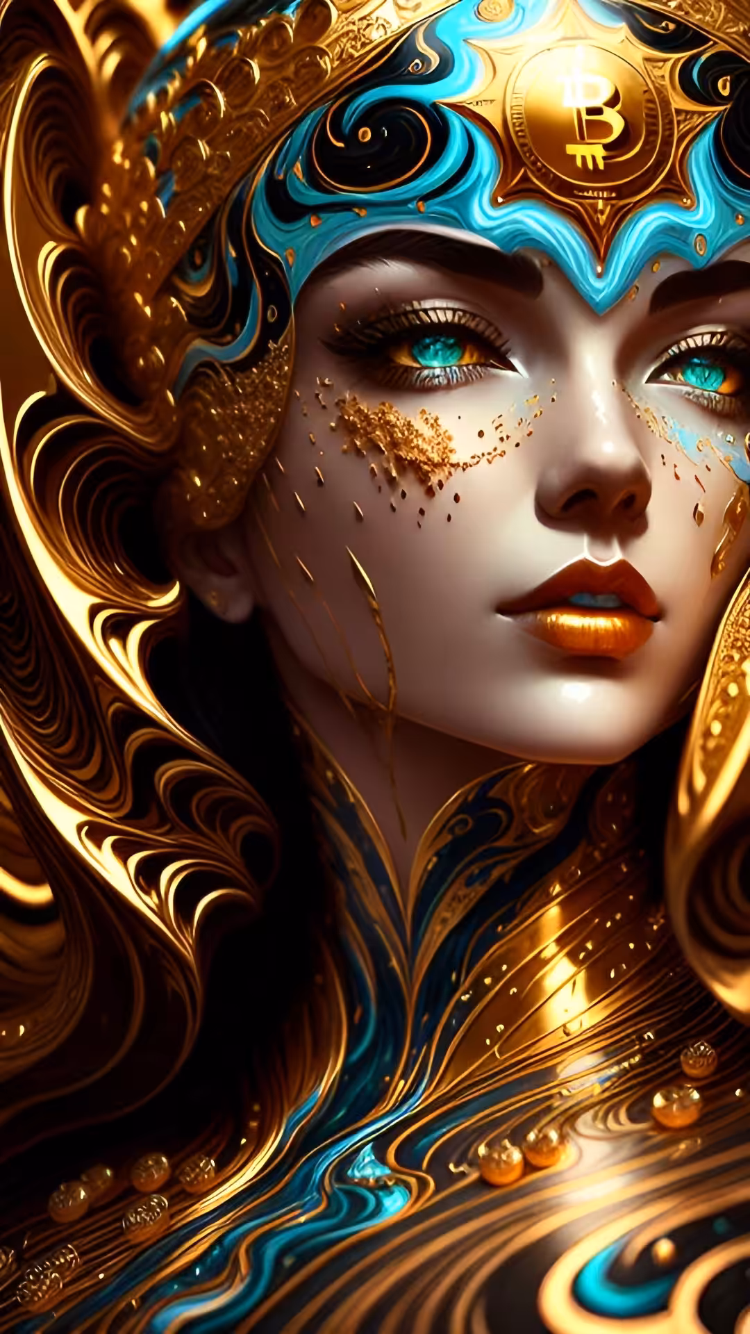 The Radiant Bitcoin Goddess
