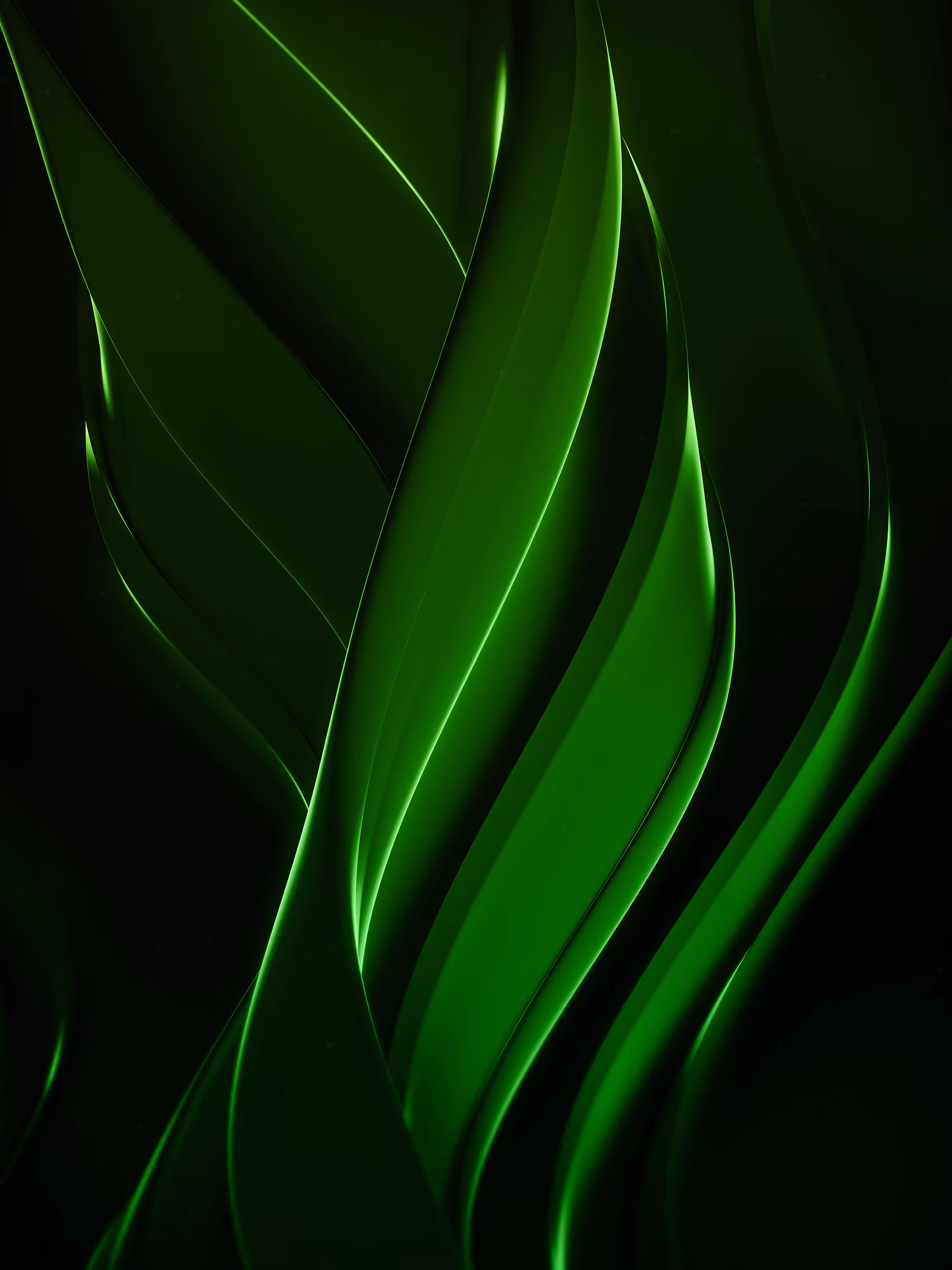 Abstract Green Flame