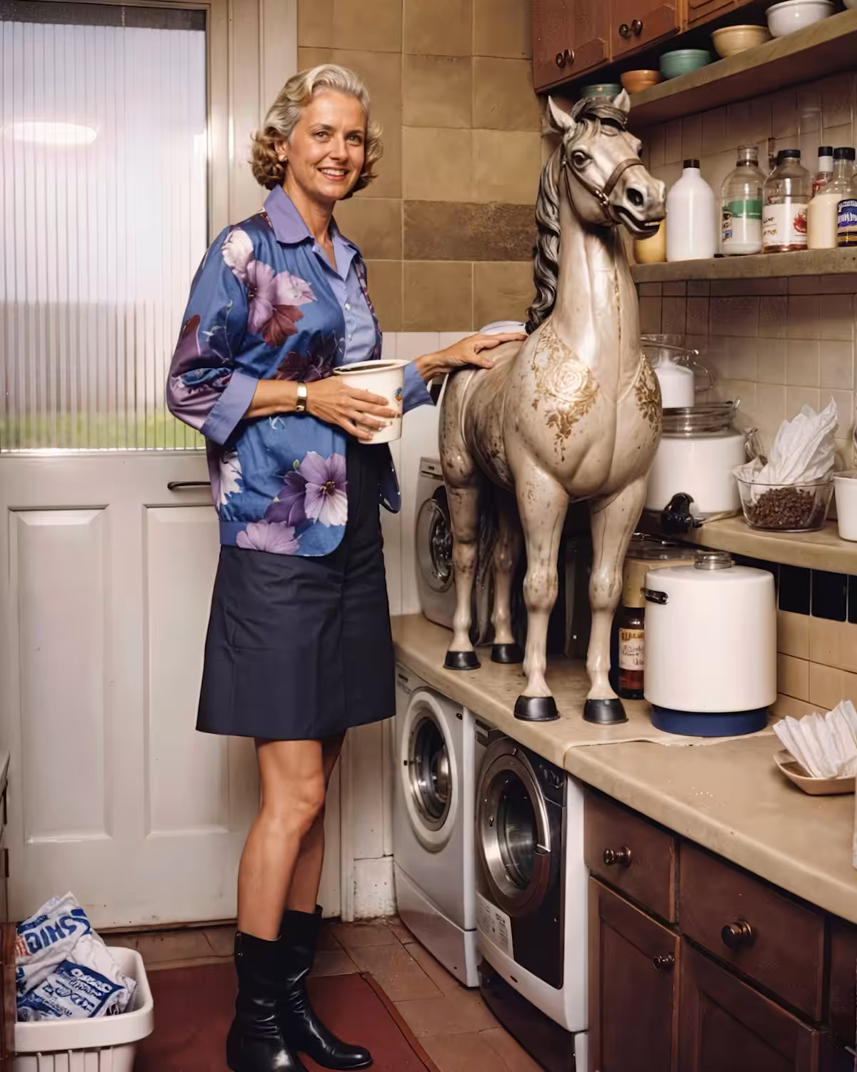 Woman & Toy Horse