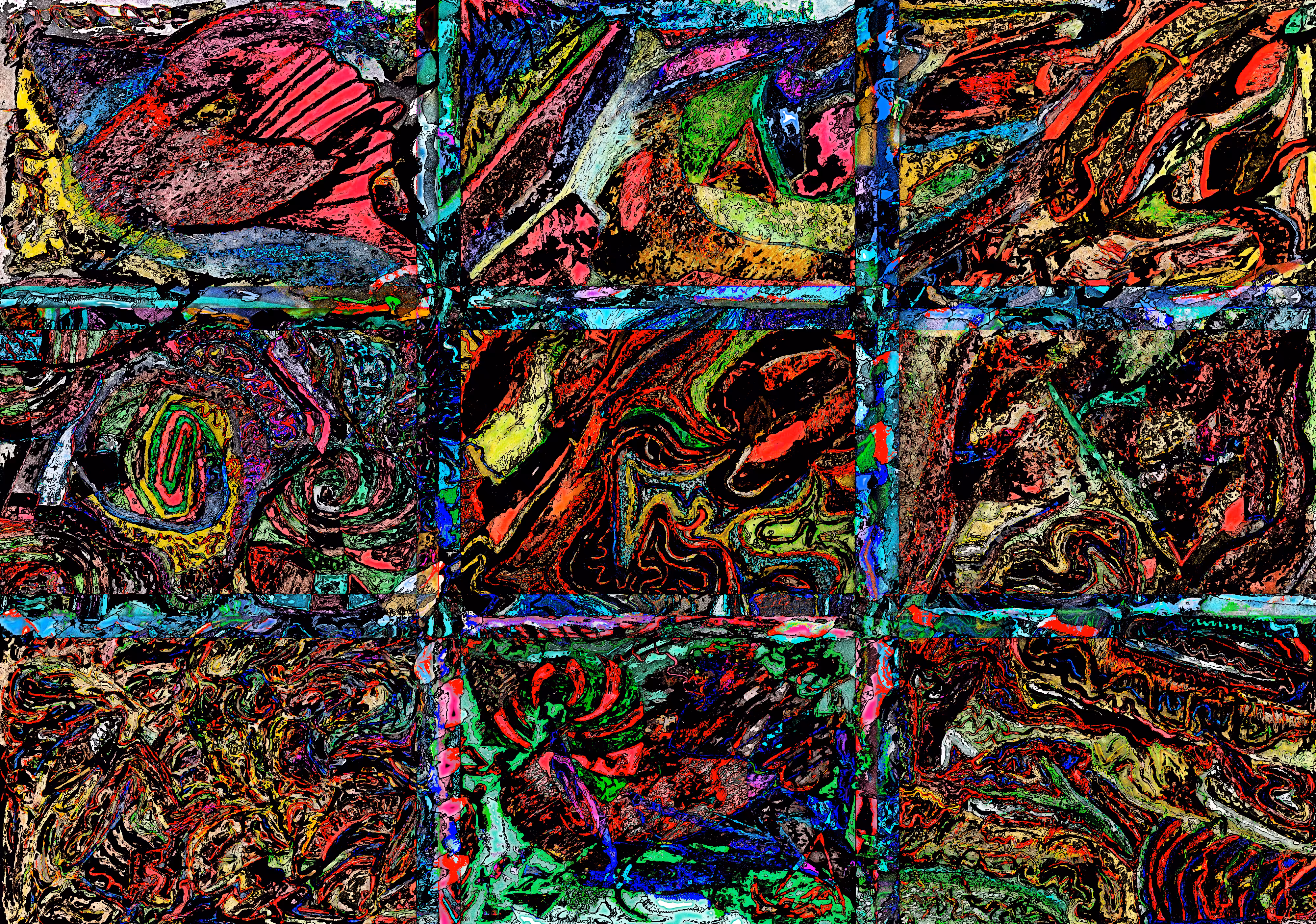 Layering of the abstract shapes: A natural conclusion of the process
