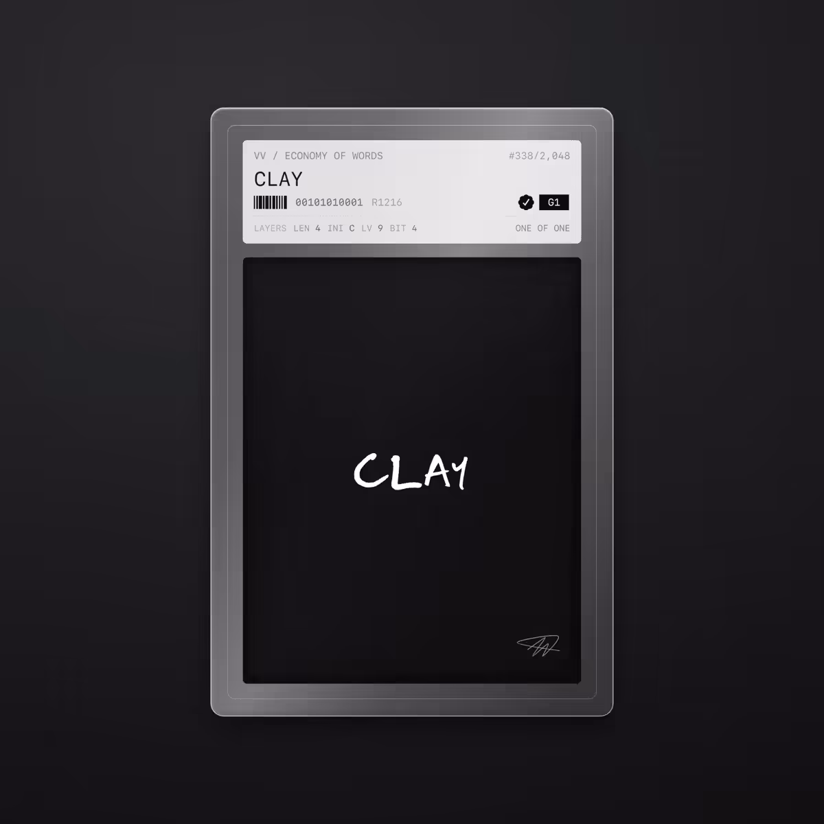 Economy of Words: CLAY · #338