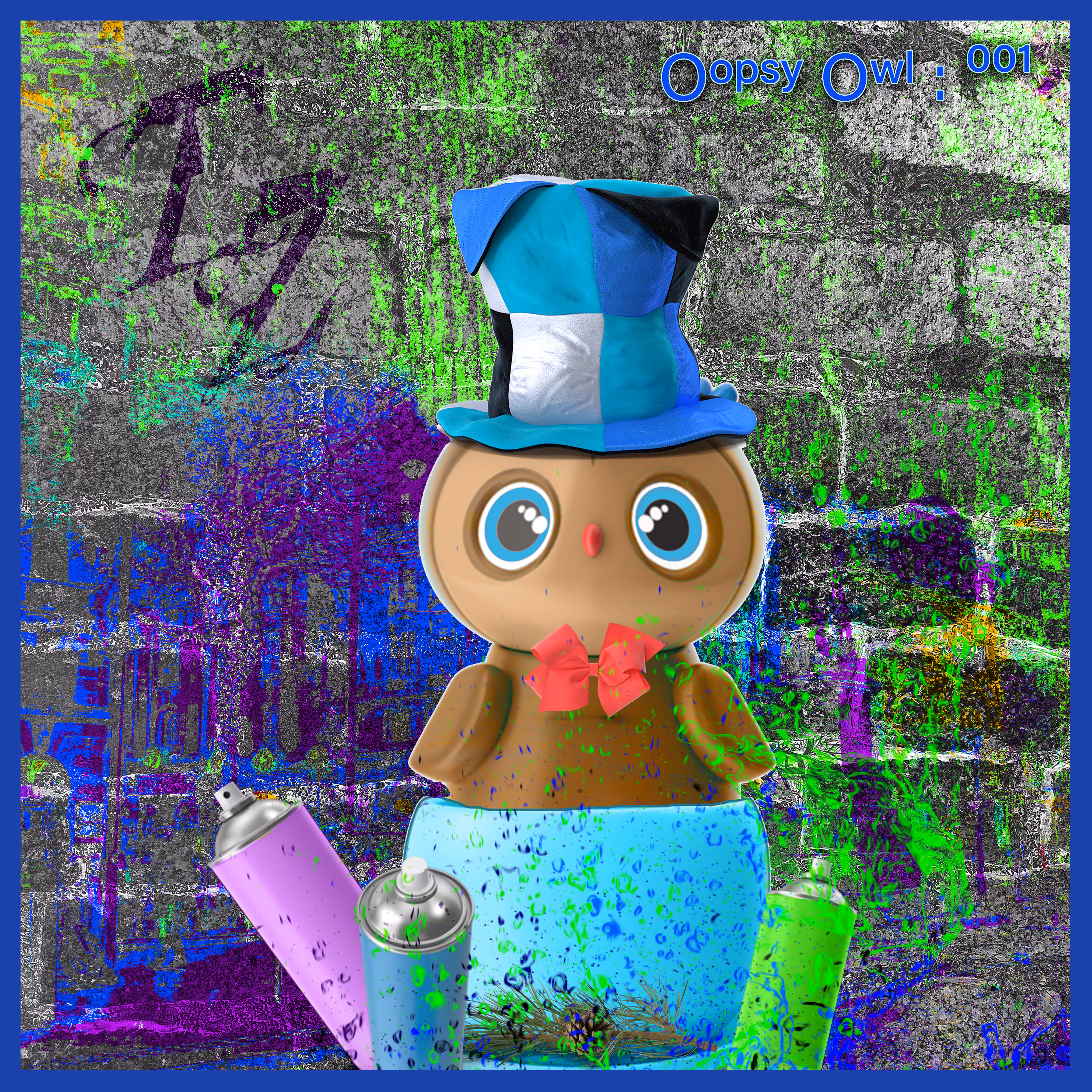 Oopsy Owl : 001 : Painting